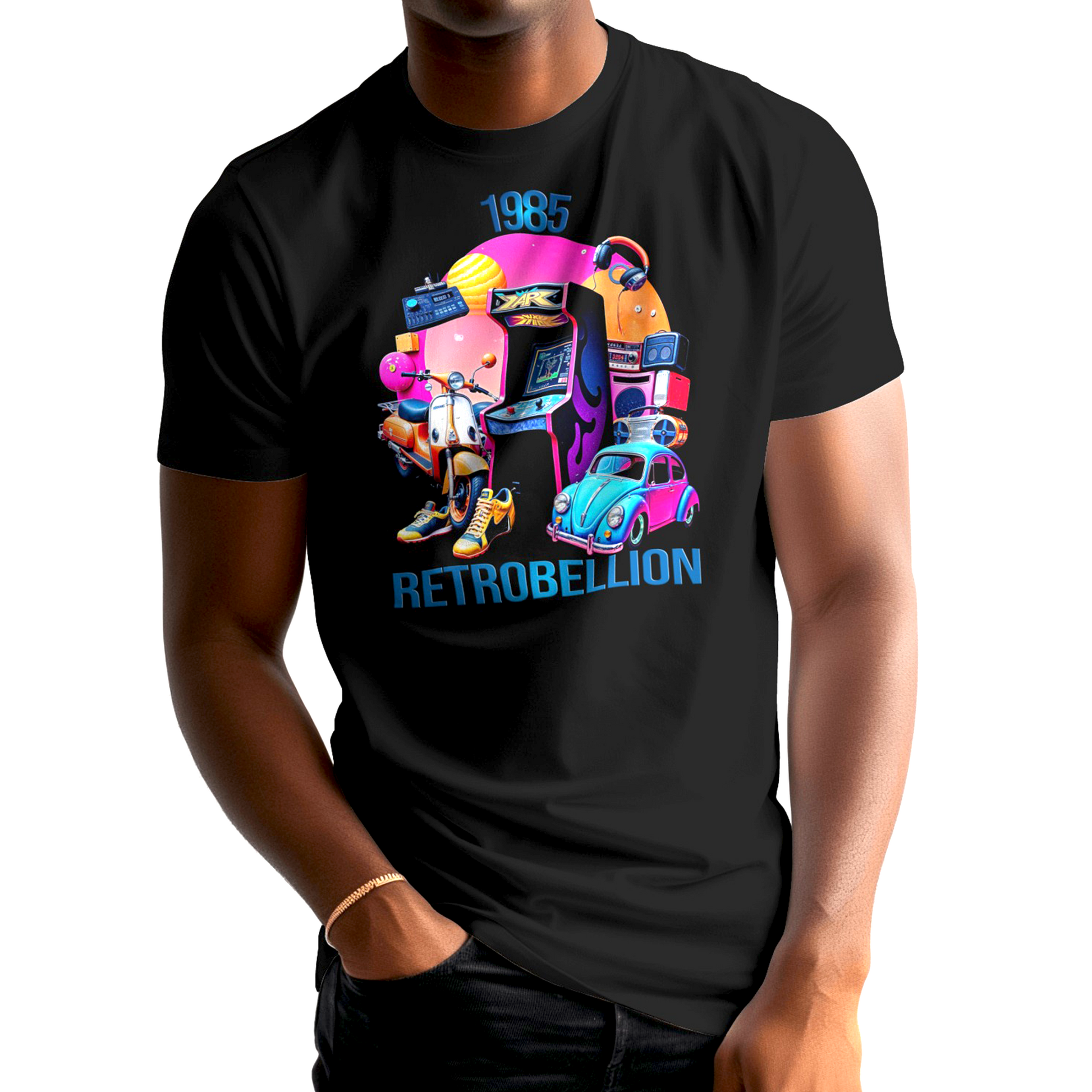 1985 Miami Style Tee (Retro Arcade Edition)