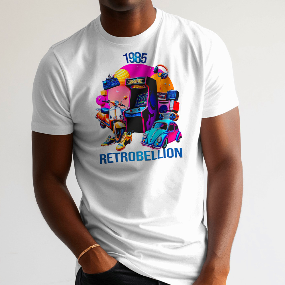 1985 Miami Style Tee (Retro Arcade Edition)