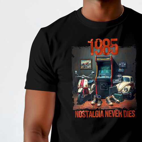 1985 Nostalgia Never Dies Tee (Retro Arcade Edition)