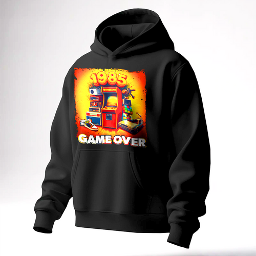 1985 Game Over Hoodie (Retro Arcade Edition)