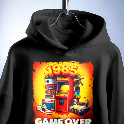 1985 Game Over Hoodie (Retro Arcade Edition)